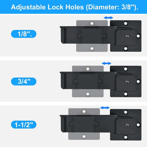 Heavy Duty 7.5 Inch Flip Gate Latch With Padlock Hole, Aluminum Alloy, 4mm Thick, adjustable for sliding and swing doors