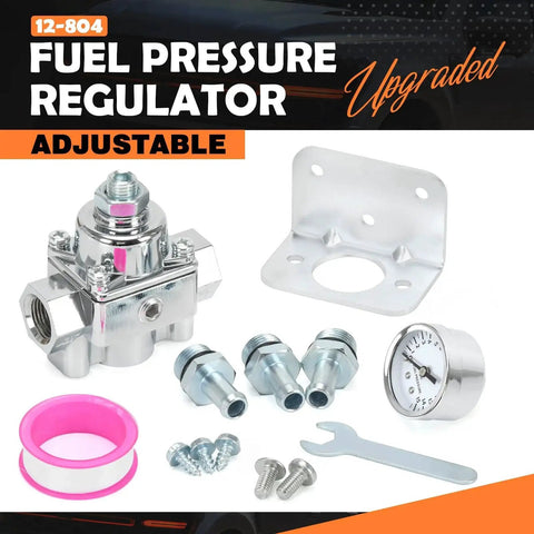 Adjustable Fuel Pressure Regulator With Gauge For Holley And Edelbrock Carburetors, 1 To 4 PSI, 3/8 NPT, Model 12-804 Kit