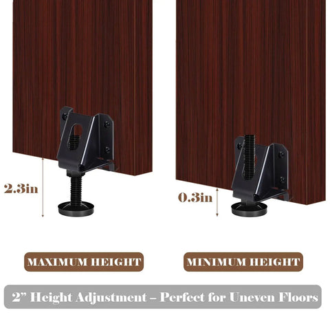 Heavy Duty Leveling Feet 4 Pack Adjustable Furniture Levelers With 1320 Lb Capacity 2 Inch Height Adjustment No Flip Installation Hex Nut Design For Flawless Leveling And Rock Solid Stability shown with height range 0.3 to 2.3 inches