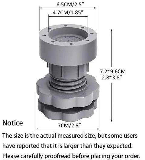 Leveling Feet For Appliances Adjustable Leveling Legs For Washing Machines Refrigerators Dryers And Furniture Four Sets Grey Rubber Pads Prevent Water Ingress Reduce Vibration Minimize Noise And Protect Flooring On Uneven Surfaces