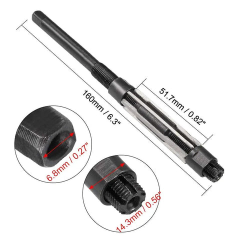 Adjustable Hand Reamer 13.75 To 15.25mm H8 High Speed Steel With 6 Flutes Milling Cutter For Metalwork Pro Grade Reaming Tool