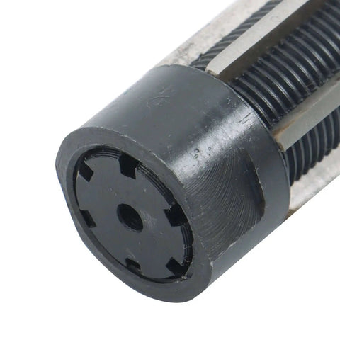 Close-up of Pro Grade Adjustable Hand Reamer 26-29.5mm with square shank and HSS blade, showcasing precision metalworking tool.