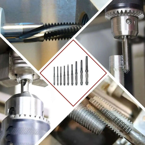 Adjustable Hand Reamer Set, 9 Piece High Speed Steel Reamers Ranging From 15/32 Inch To 1-3/16 Inch, Straight Flute, A Handy Pro Grade Kit For Drilling Machines And Other Gear Findmall