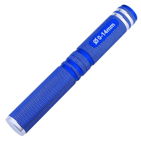 0 To 14 Millimeter Adjustable Hole Puncher Reamer For RC Body Shells And Models Heavy Duty Stainless Steel Drill Tool, blue handle
