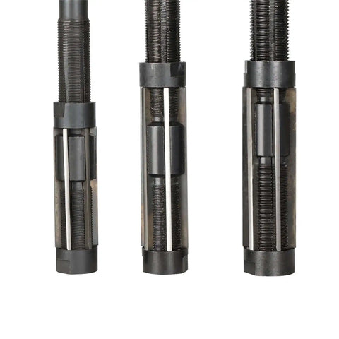Durable Adjustable High Speed Steel Hand Reamer Set For Drilling Machines 11 Pieces H4 Through H14 Size Range 0.46875 Inch To 1.5 Inch