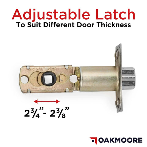Adjustable latch for Commercial Door Handle With Vacant Occupied Indicator Restroom Lock for Public Bathrooms and Industrial Buildings.