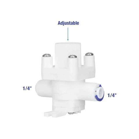 Pressure Reducing Valve For Reverse Osmosis Systems With One Quarter Inch Quick Fitting Easy Install Water Regulator Adjustable