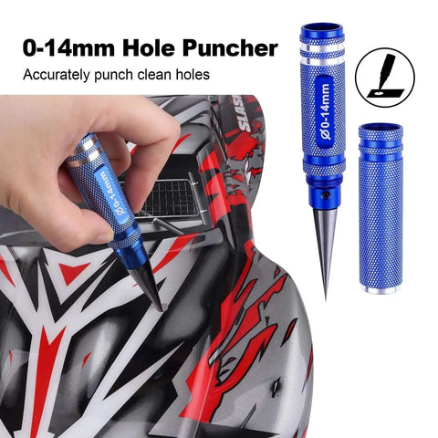 0 To 14 Millimeter Adjustable Hole Puncher Reamer For RC Body Shells And Models Heavy Duty Stainless Steel Drill Tool