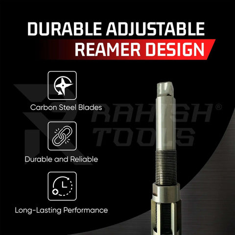 Adjustable Hand Reamer Tool Set Delivers Precise Hole Finishing From 15/32 To 1-1/16 Inches In Metal And Wood With Carbon Steel Blades