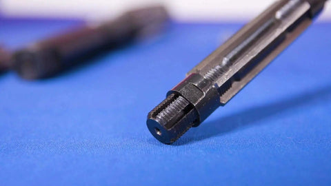 Close-up of adjustable reamer in high-speed steel 1-1/2 to 1-13/16 inch capacity with black oxide finish round shank