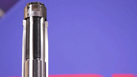 Close-up of an Adjustable Reamer In High Speed Steel 1-1/2 To 1-13/16 Inch Capacity With Black Oxide Finish for precision machining.