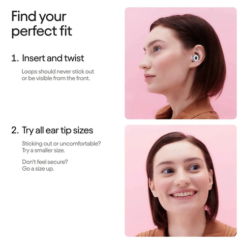 Person wearing Ultra Comfortable Reusable Ear Plugs With 24 Decibel SNR Noise Reduction For Sleep Deep Focus Travel And Noise Sensitivity