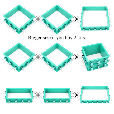 Adjustable Mold Housing Kit for Silicone Molds, showing assembly of leak-proof plastic frames for DIY resin, candle, and soap projects.