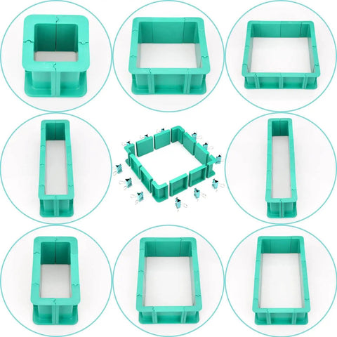 Adjustable Mold Housing Kit For Silicone Molds, Leak Proof Plastic Frame, various sizes for DIY epoxy and resin projects.
