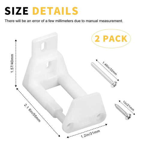 Sliding Door Guide Set With Adjustable Barn Door Hardware Floor And Wall Mount POM Plastic Includes Two Packs And Eight Screws Durable Smooth Sliding Guide For Interior Barn Doors Ideal For Home Or Studio Applications.