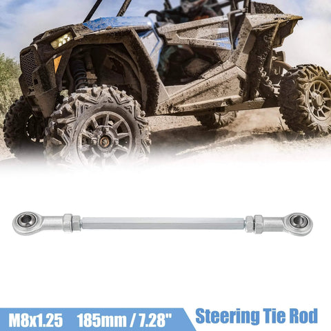 2 pcs adjustable steering tie rod ball joint, 185mm length with 8mm hole diameter, for 49cc electric ATV and go kart