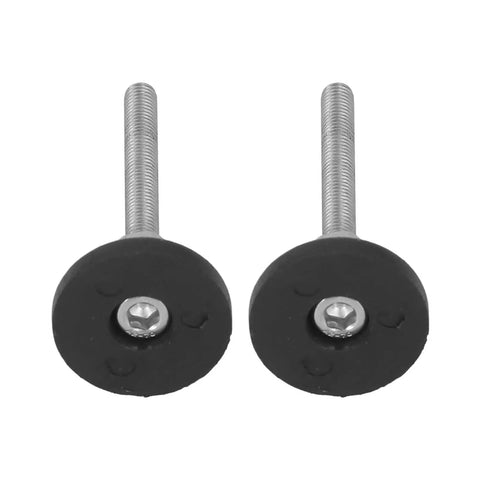 Protect floors and stabilize heavy machines with adjustable, swivel leveling feet featuring a reinforced nylon base and non-slip rubber pad.