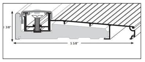 Diagram of Adjustable Aluminum & Hardwood Threshold Waterproof and Hidden Screws -Add-on Extension Available - Heavy Duty
