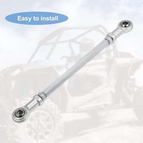 2 pcs adjustable steering tie rod ball joint, 185mm length with 8mm hole diameter, carbon steel linkage for 49cc ATV go kart