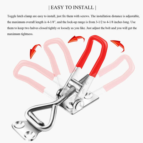 Six Pack Adjustable Toggle Latch Clamp 4001 Heavy Duty 330 Lbs Holding Capacity installation demonstration