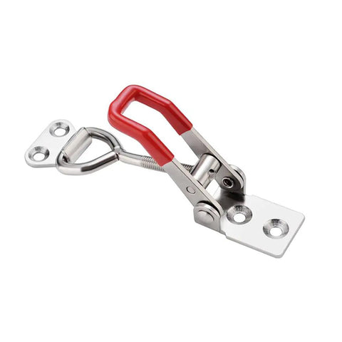 Six Pack Adjustable Toggle Latch Clamps Provide Secure Quick Release Holding Up To 330 Lbs For Tool Boxes And Smoker Gear With Corrosion Resistant Zinc Coating And Oil And Stain Resistant Red Vinyl Grips For Indoor Or Outdoor Use