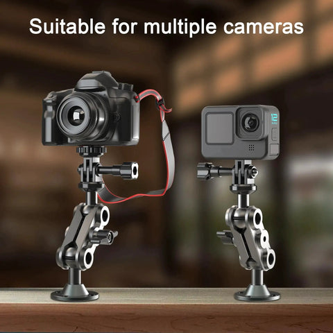 Universal Wall Mount Bracket With Adjustable Metal Arm For Action Cameras and Smartphones holding DSLR and GoPro