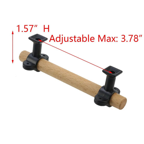 Adjustable Wood Cabinet Handles Set Of 4 With Screws For Drawers And Wardrobes Modern Double Hole Furniture Pulls Front View