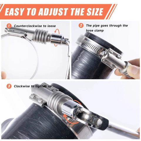 4 Pack Heavy Duty Worm Gear Hose Clamps Adjustable Range One To One And Three Quarter Inches 25 To 45 Mm 304 Stainless Steel