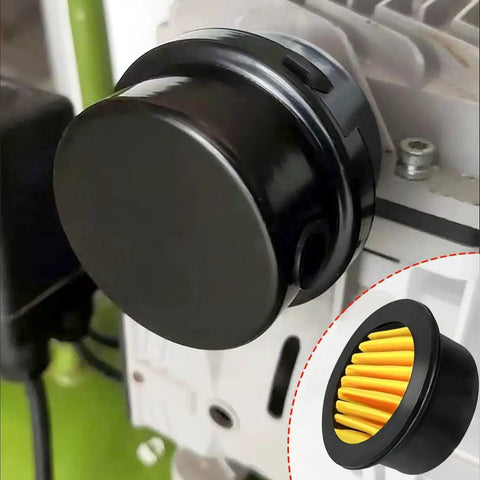 Two Pack Half Inch Thread Air Compressor Silencer Filter With 20mm Metal Noise Muffler Intake Filter Replacement installed on equipment