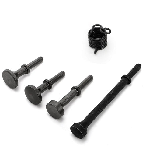 Smoothing Air Hammer Bits Set, 4 Piece With Spring, Pro Grade Heavy Duty Pneumatic Hammer Bit Kit, Alloy Steel With Oxide Finish