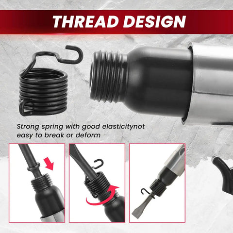 Powerful 150mm Air Hammer Kit With 4500 BPM Pneumatic Hammer And Four Chisels Plus Spring Fittings Close-up View