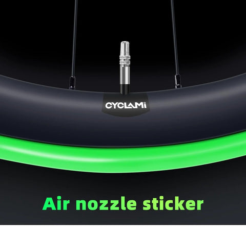CYCLAMI inner tube for 29-inch MTB tires with Presta 45mm valve, TPU material, black tire with green rim