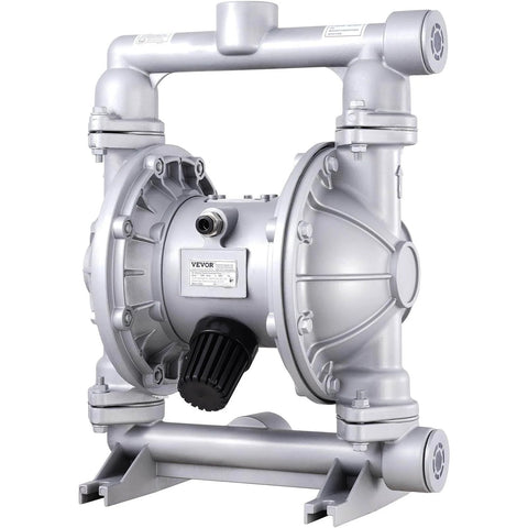 Air Operated Double Diaphragm Pump, 44GPM, Max 115PSI Air Waste Oil Pneumatic Transfer Pump with 2 Extra Diaphragms in aluminum alloy.