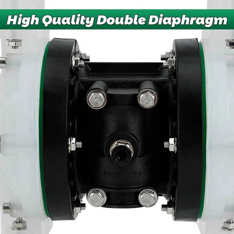 Close-up of Air Operated Double Diaphragm Pump, focusing on high-quality dual diaphragm construction for industrial use.