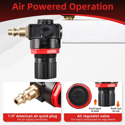 8MILELAKE cylinder leak-down tester kit for gasoline engines with brass quick-connect and red/black regulator