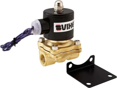 Three Eighth Inch NPT Air Ride Suspension High Flow Air Valves and Solenoids Kit with brass valve and mounting bracket