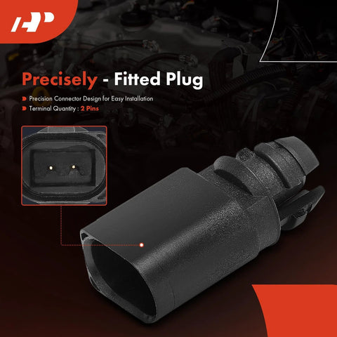 A-Premium air temperature sensor with 2-pin plug, black plastic automotive part for VW and Audi