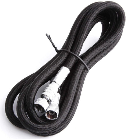 Three Meter Airbrush Hose BD-30 with Quick Disconnect and Standard One Eighth Fittings for easy swapping, coiled view