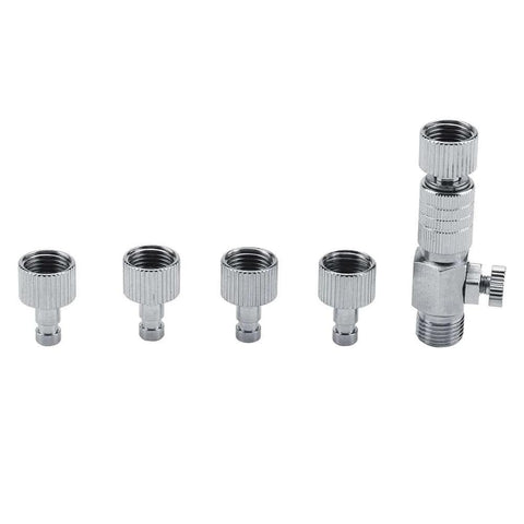 Harder Steenbeck Airbrush Quick Connect Quick Release Disconnect Adapter One Eighth Inch Male And Female Connections With Valve
