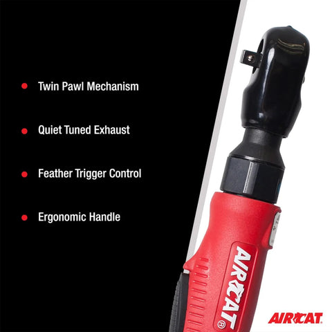 Pneumatic Tools 802: Composite Twin Pawl Ratchet Wrench 70 ft-lbs of Torque - 3/8-Inch, featuring ergonomic handle.
