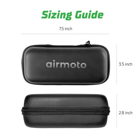 Durable carrying case with a rugged polyurethane shell and soft velvet lining protects your handheld tire inflator on the go, 7.5x3.5x2.8 inches