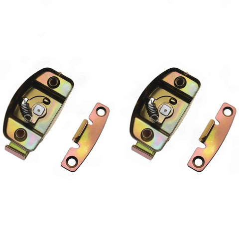 4 Pack Heavy Duty Align-N-Lock Table Locks With Leaf Buckle Connectors And Screws For Extension Tables Dining Tables Computer Workstations And Conference Furniture Color Zinc, showing metal locks and connectors isolated on white background.