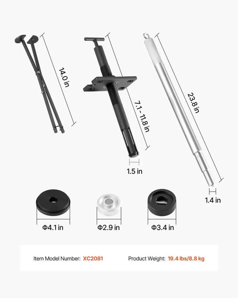 Alpha Bravo Gimbal Bearing Alignment Puller Set With Bellows Expander Tools For Outdrives Pro Grade Heavy Duty Steel