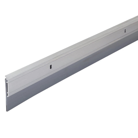 All-season door sweep, 36-inch, aluminum and vinyl, silver