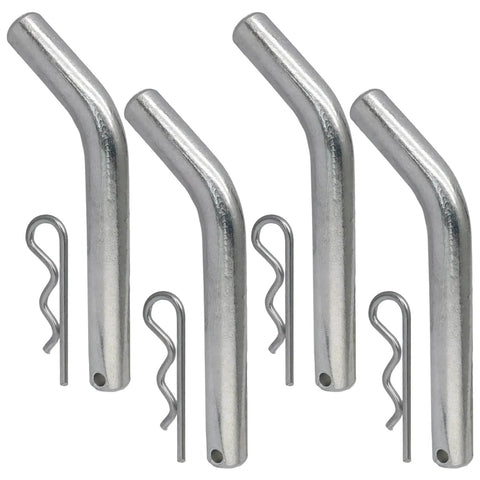 4 Pack Five Eighths Inch Trailer Hitch Pins With Safety Clips, Heavy Duty Alloy Steel Tow Hitch Pin For Two Inch Or Two And A Half Inch Receivers