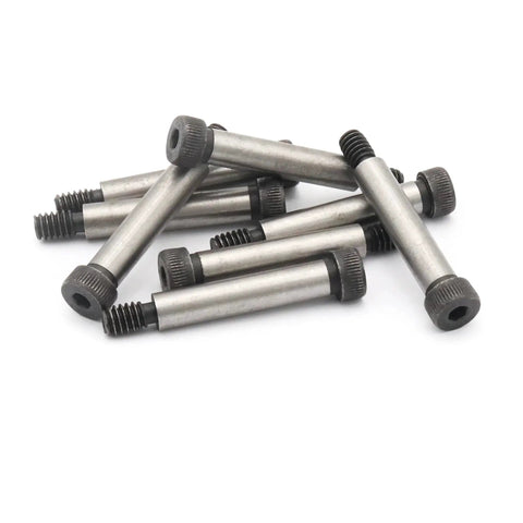 Beefy Heavy Duty Alloy Steel Shoulder Bolts Five Sixteenths By One And One Half Inch Hex Socket With One Quarter Twenty Threads