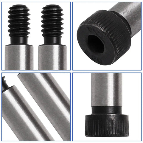 Heavy Duty Alloy Steel Hex Socket Head Shoulder Screws Set Of 6 Pcs With 3/8 Shoulder Diameter And 5/8 Shoulder Length 5/16-18 UNC Thread Ideal For Precise Positioning Machinery And Fabrication Projects Durable Fasteners SYDIEN close-up of screw features