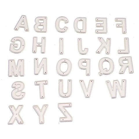 26 Capital Alphabet Dies Set For Metal Cutting, Card Making, Scrapbooking And DIY Embossing Projects, 0.83 X 0.63 Inch Letters