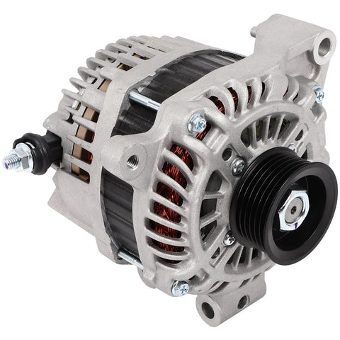 Front view of Beefy 110 Amp 12V Alternator for Subaru Impreza 2012 2014 and XV Crosstrek 2013 2014 with OE 11631N 11631 A2TL0291 A2TL0291A 23700-AA720 Replacement Part