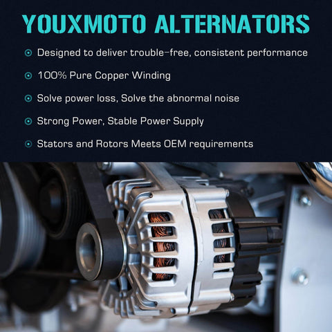 Beefed-Up 3.6L Alternator Replacement Fits 2011-2014 Chrysler 200, 2011-2016 Town And Country, view of alternator installation.